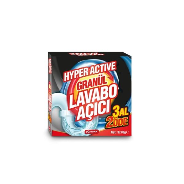 Hyper Active Granül Lavabo Açıcı 3 x 70 Gr