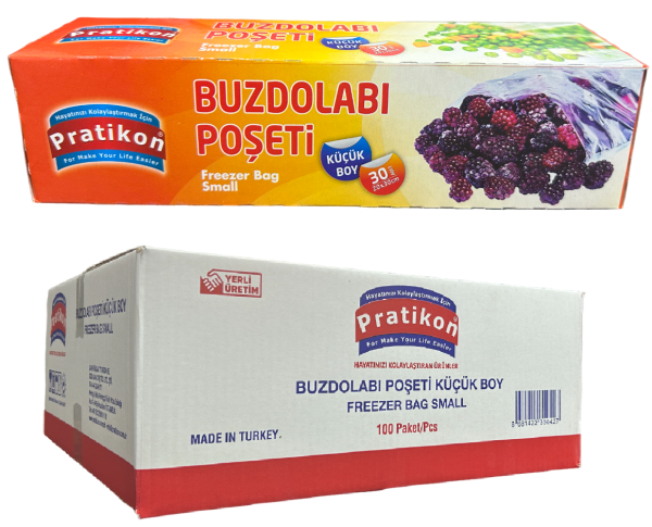 Pratikon Buzdolabı Poşeti Küçük Boy 30 Adetli (Koli İçi 100 Paket)